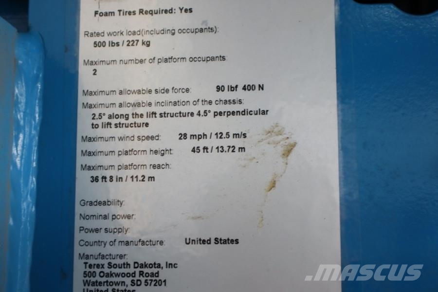 Genie S45 Valid inspection, Diesel, 4x4 Drive, 16m Worki Teleskopske podizne platforme