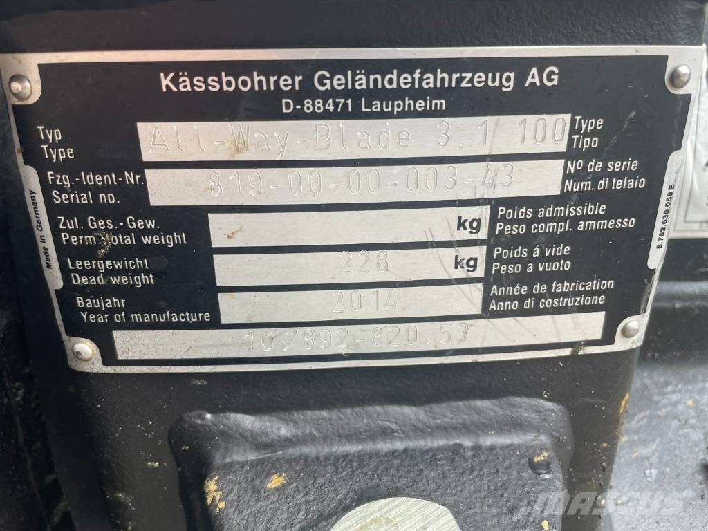 Kässbohrer Pistenbully PB 100 토양관리 장비 - 기타