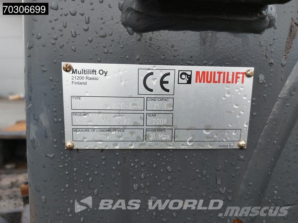 Volvo FE 280 6X2 21tons Hiab XR21S56S hooklift Lift+stee Camiones elevadores de gancho