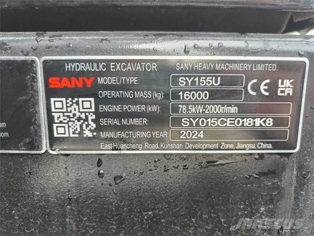 Sany SY155U Escavadoras de rastos
