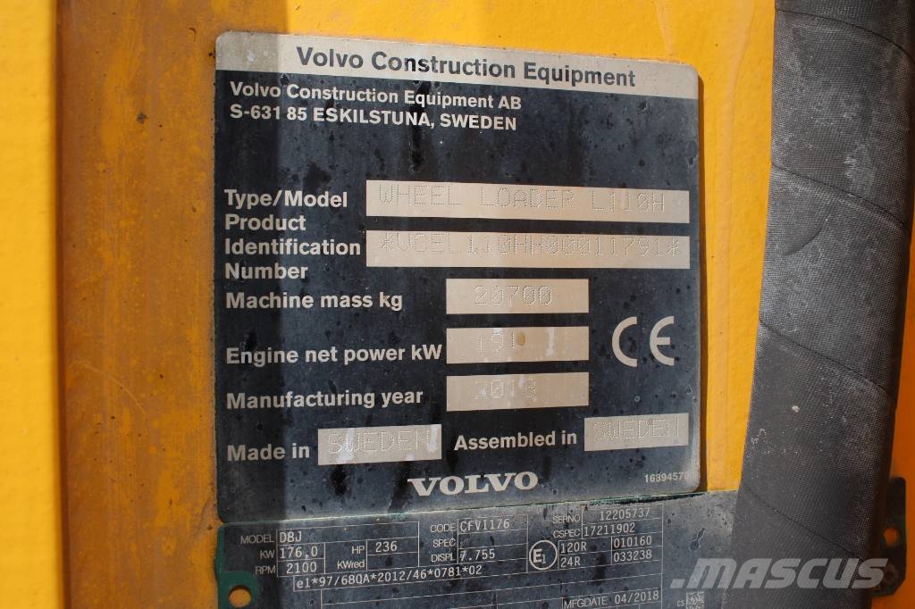 Volvo L 110 H لوادر بعجل