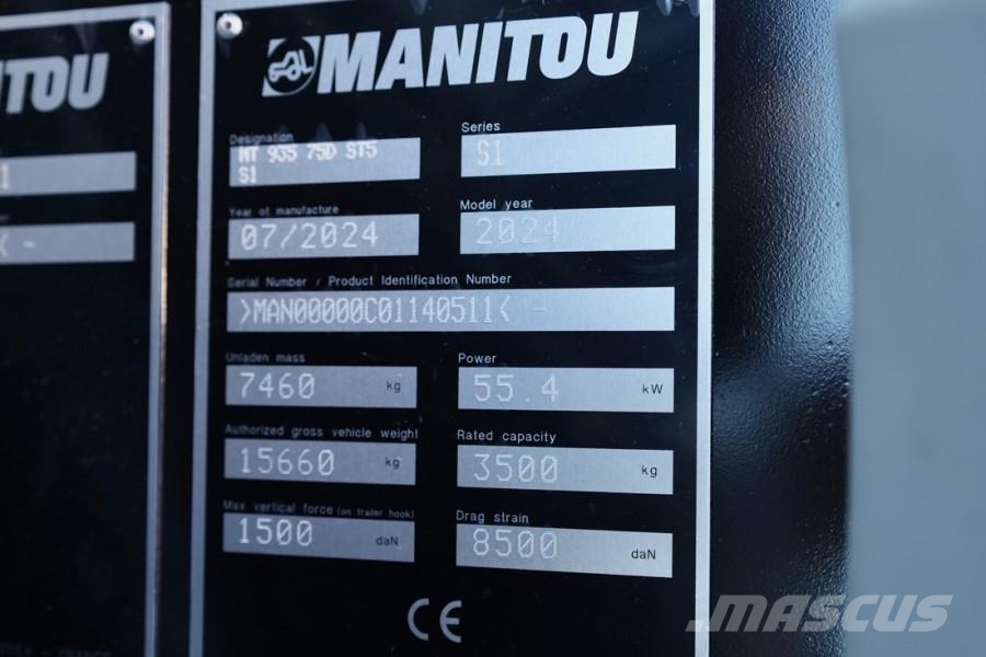 Manitou MT935 75D ST5 S1 Valid inspection, *Guarantee! 4x4 Telescopic handlers