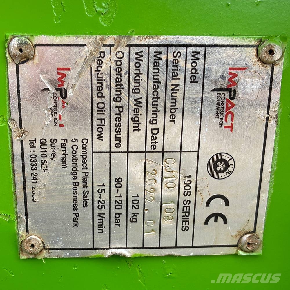 Impact 100s 1.5Tonne Breaker Attachment 2021 Martillos hidráulicos