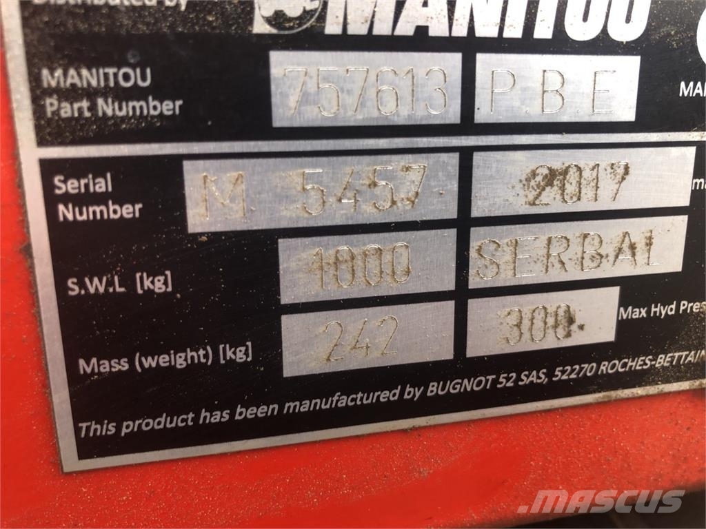 Manitou BALLETANG, PBE1000 货物钳车