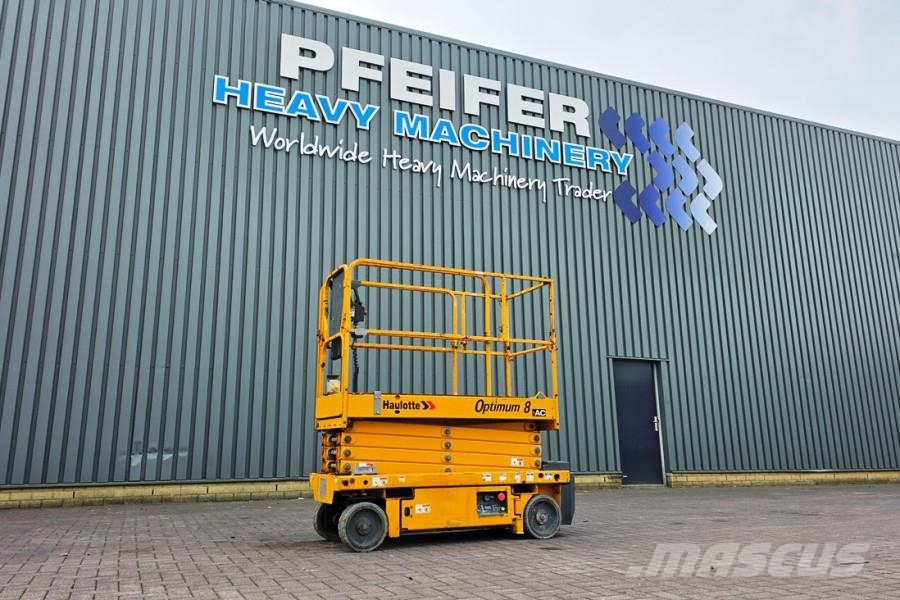 Haulotte Optimum 8 Electric, 7.77m Working Height, 230kg Ca Schaarhoogwerkers