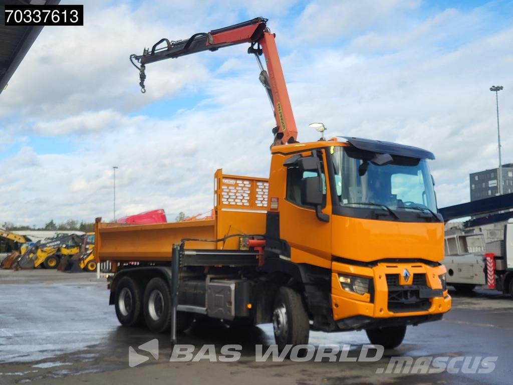 Renault C 460 6X4 Palfinger PK12002 EH Crane 7m3 3-way tip Tippbil