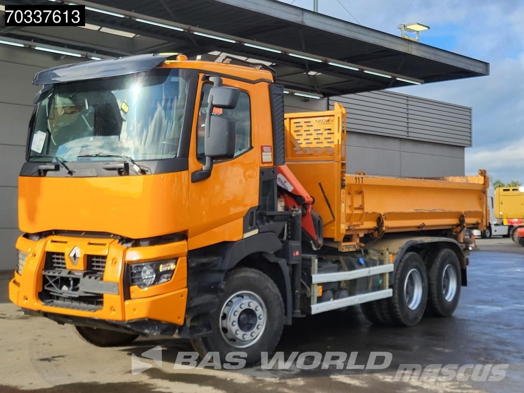 Renault C 460 6X4 Palfinger PK12002 EH Crane 7m3 3-way tip Tippbil