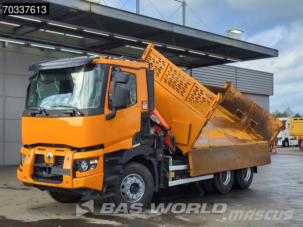 Renault C 460 6X4 Palfinger PK12002 EH Crane 7m3 3-way tip Tippbil