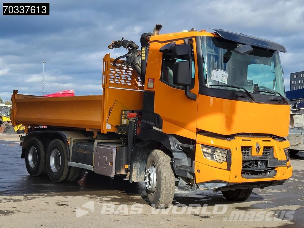 Renault C 460 6X4 Palfinger PK12002 EH Crane 7m3 3-way tip Tippbil