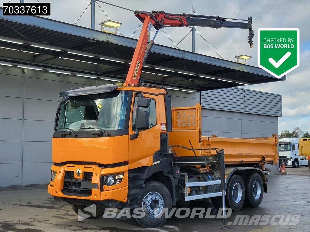Renault C 460 6X4 Palfinger PK12002 EH Crane 7m3 3-way tip Tippbil