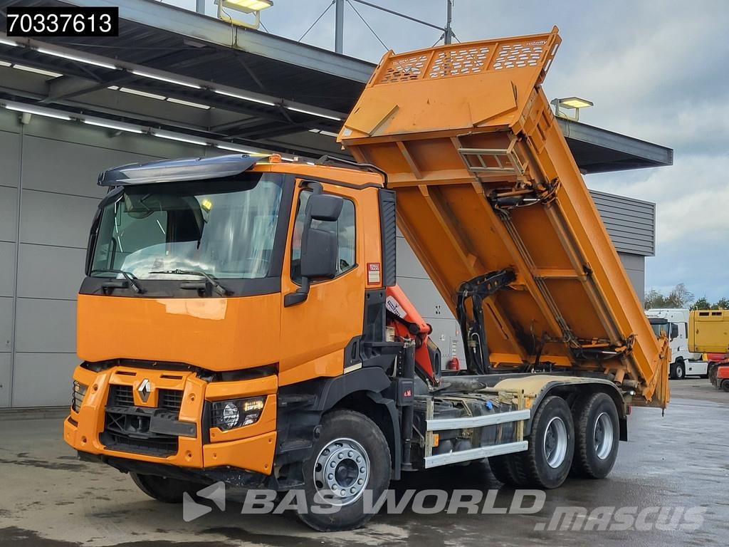 Renault C 460 6X4 Palfinger PK12002 EH Crane 7m3 3-way tip Tippbil