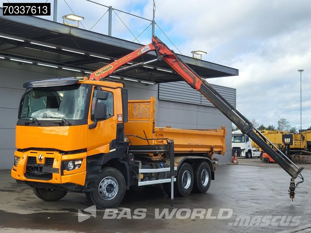 Renault C 460 6X4 Palfinger PK12002 EH Crane 7m3 3-way tip Tippbil