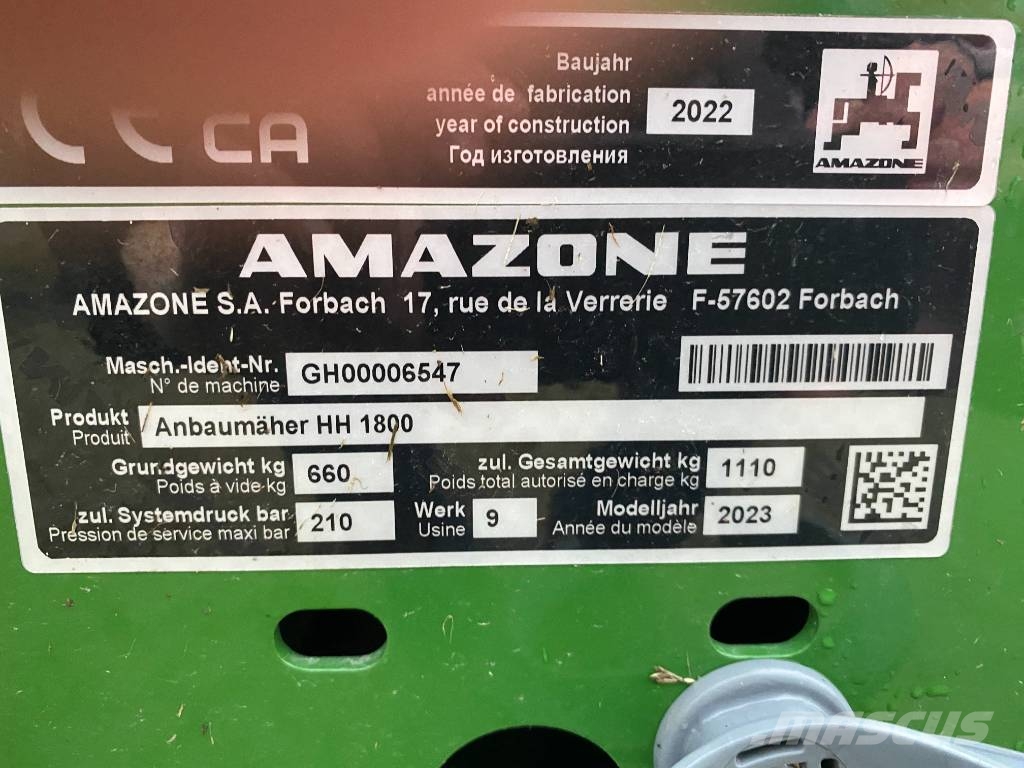 Amazone Horse Hopper 1800”ny skick” Стъблорезачки