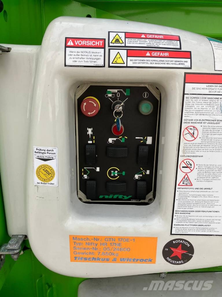 Niftylift HR17N Knikarmhoogwerkers
