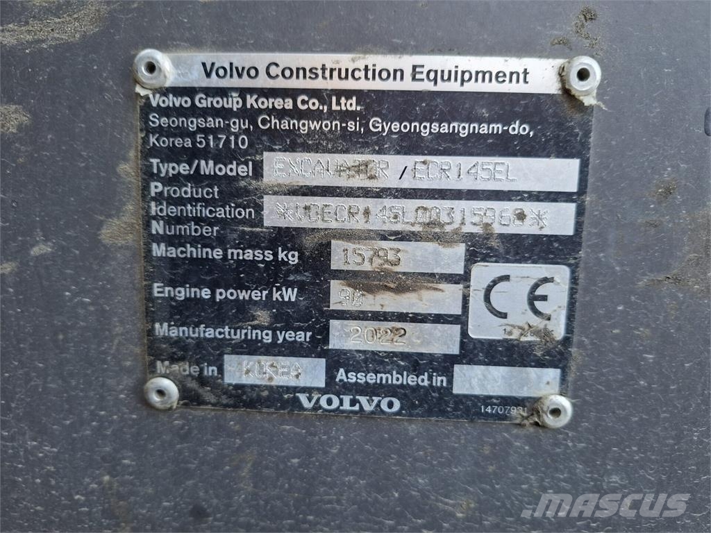 Volvo ECR145EL Telakaivukoneet