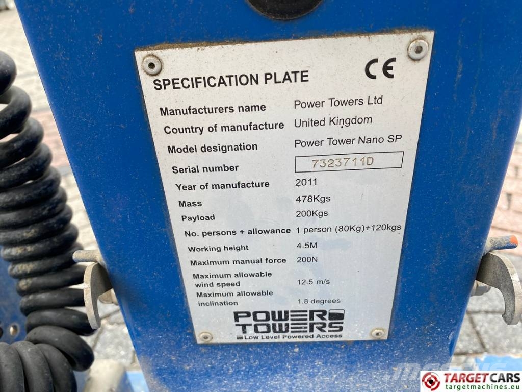 Power Tower Nano SP Electric Vertical Mast Lift 450cm De 垂直升降工作台