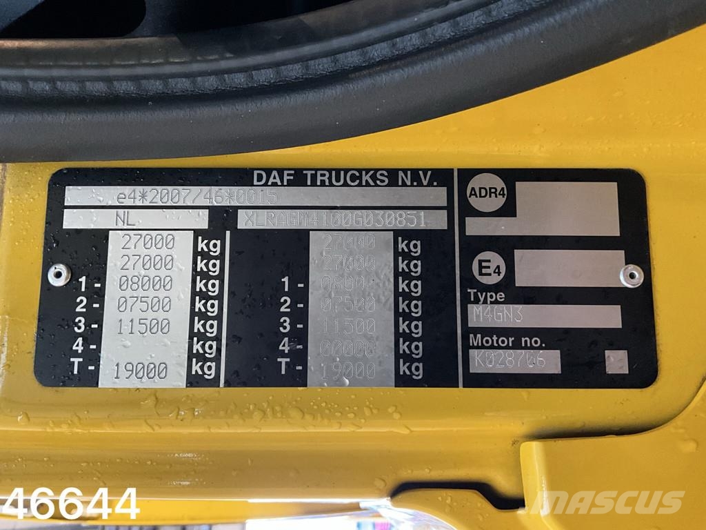 DAF FAG CF 290 Euro 6 Terberg RosRoca 19m³ Just 59.028 Prügiautod
