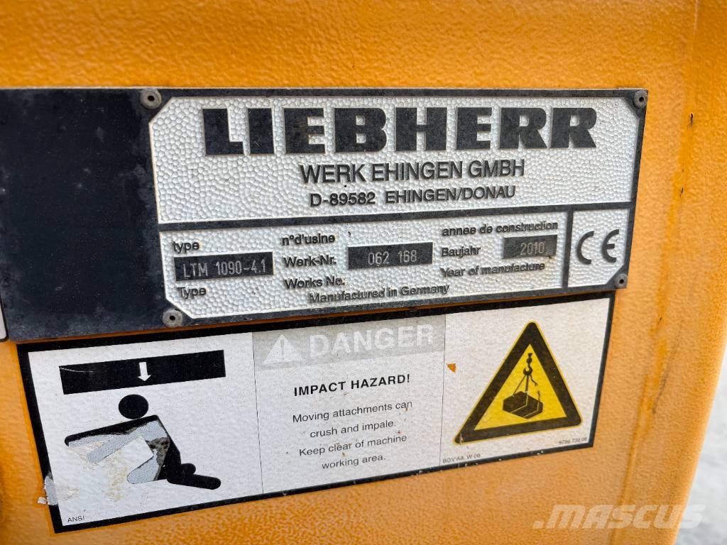 Liebherr LTM 1090-4.1 50m Main Boom+19m Jib Year 2010 Žeriavy pre ťažký terén