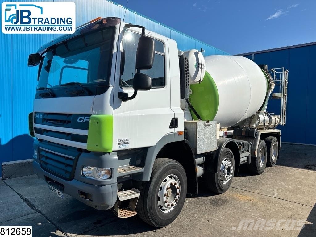 DAF CF 85 360 8x4, Manual, Stetter 9m3, Steel suspensi Avtomešalci za beton