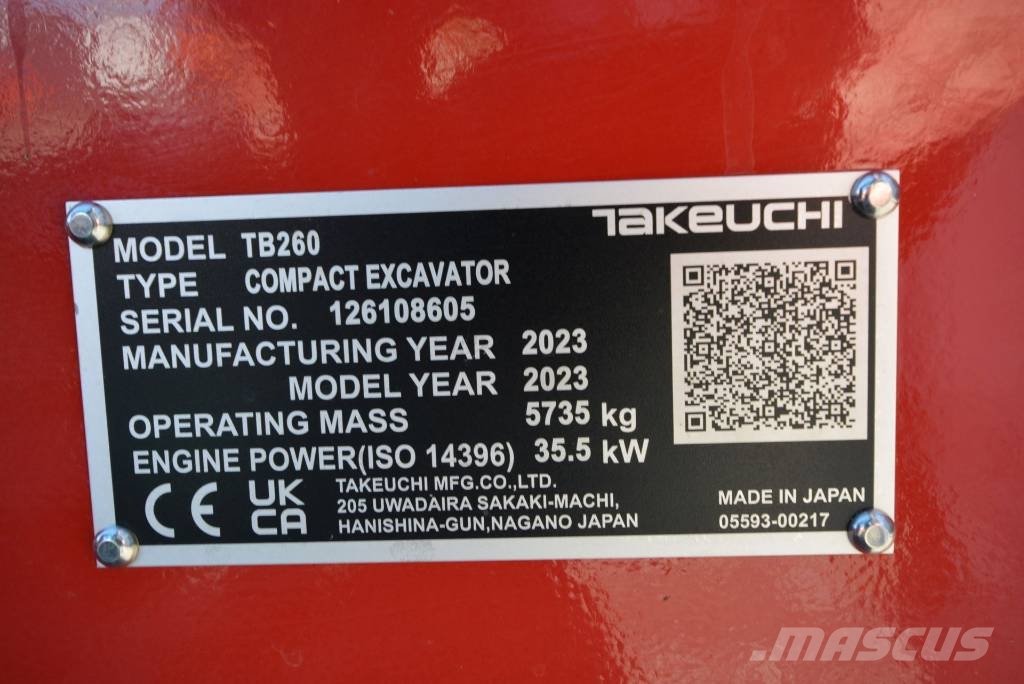 Takeuchi TB 260 Minibagger < 7t
