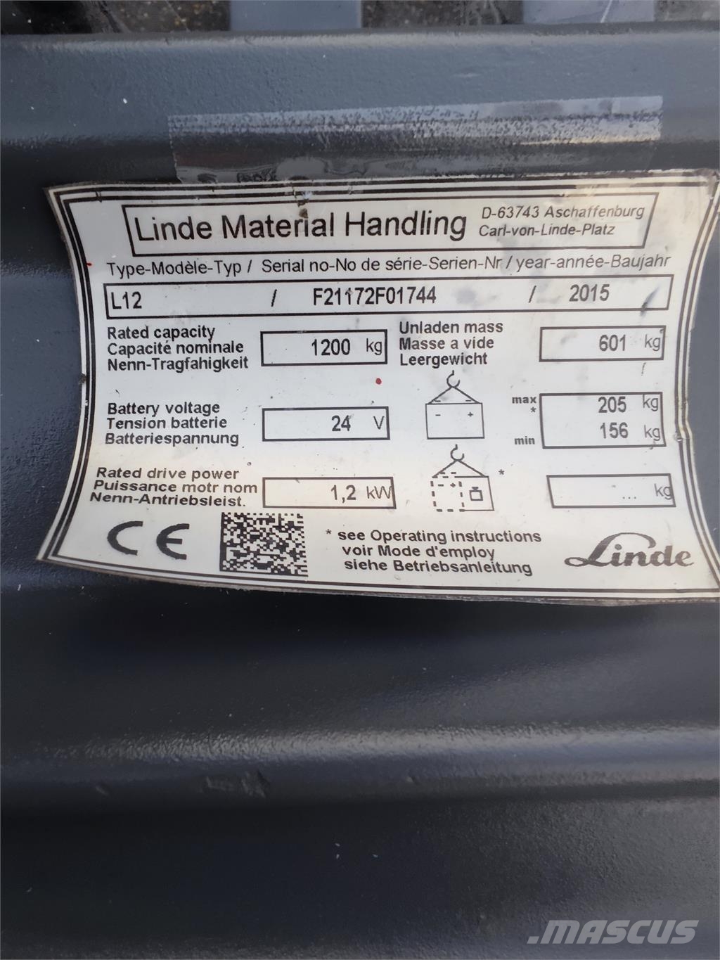 Linde L 12 Elektromos gyalogkíséretű targoncák