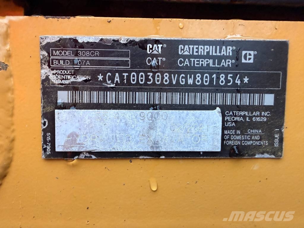 CAT 308 CR 8 Ton Midi Excavator Середні екскаватори 7т. - 12т.