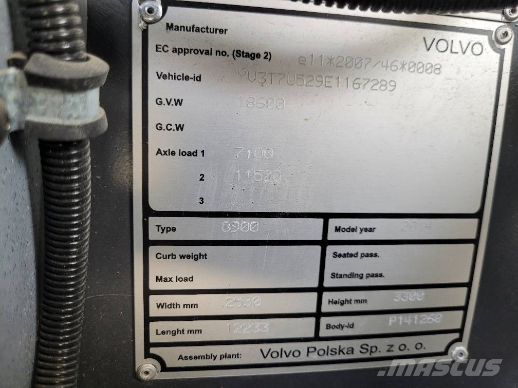 Volvo B8R 8900 EURO6 Zájazdové autobusy