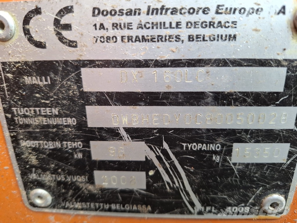 Doosan DX 160 LC 履带挖掘机