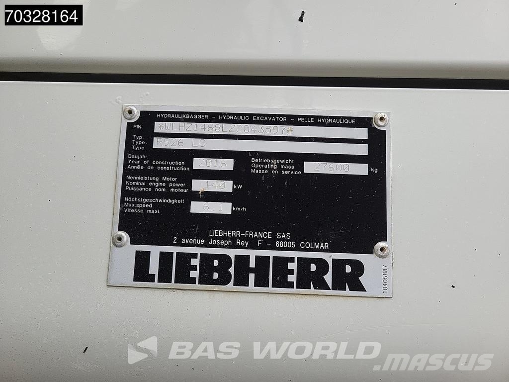 Liebherr R926 LC R926 LC Excavadoras sobre orugas