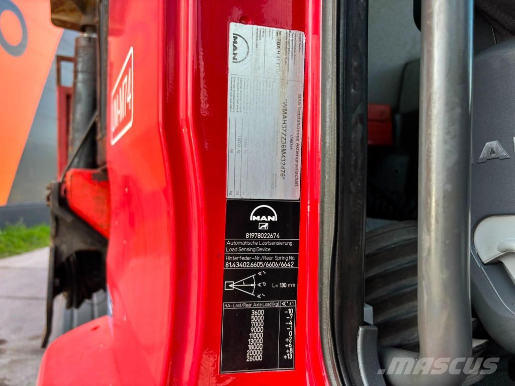 MAN TGA 35.380 8x4 PK 72002 / EXPORT OUTSIDE EU ONLY! شاحنات الرافعات