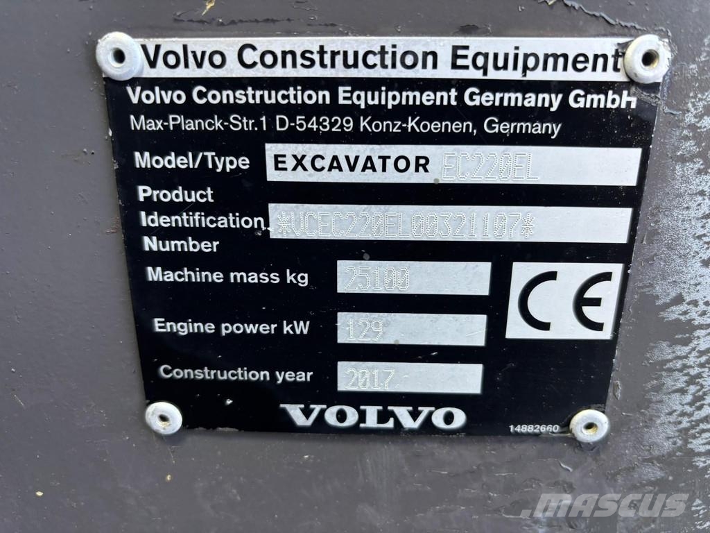 Volvo EC 220 EL TILTROTATOR / CENTRAL LUBRICATION / AC Roomikekskavaatorid