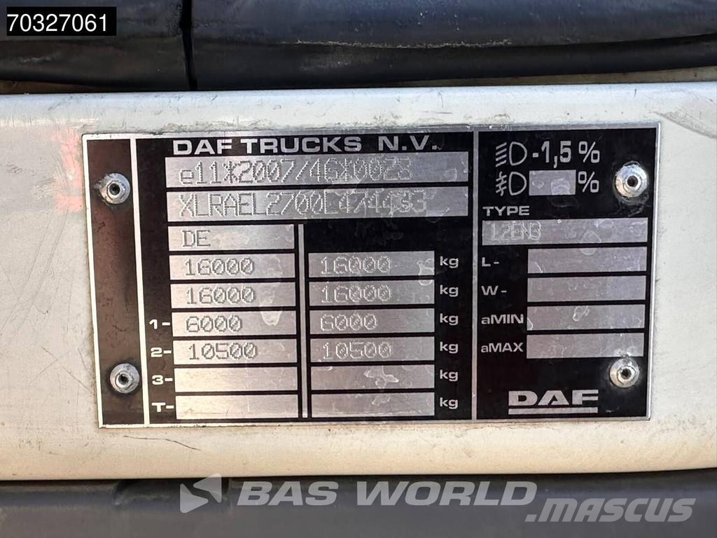 DAF LF 260 LF 4X2 16t Automatic Gearbox 1500kg Ladebor شاحنات ذات هيكل صندوقي