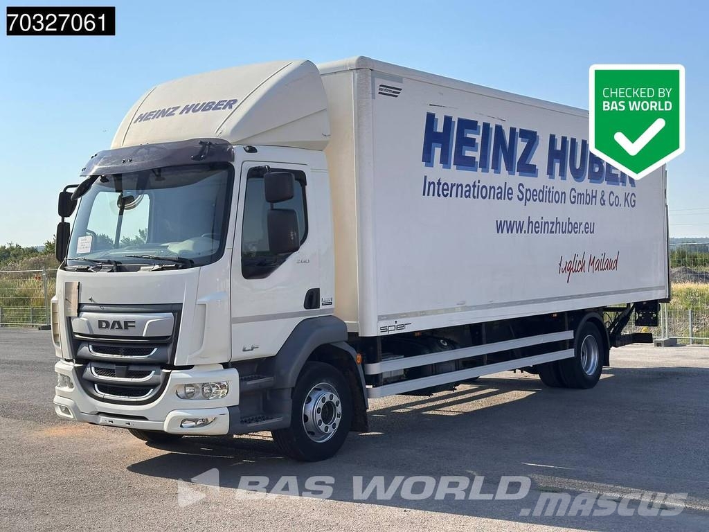 DAF LF 260 LF 4X2 16t Automatic Gearbox 1500kg Ladebor شاحنات ذات هيكل صندوقي