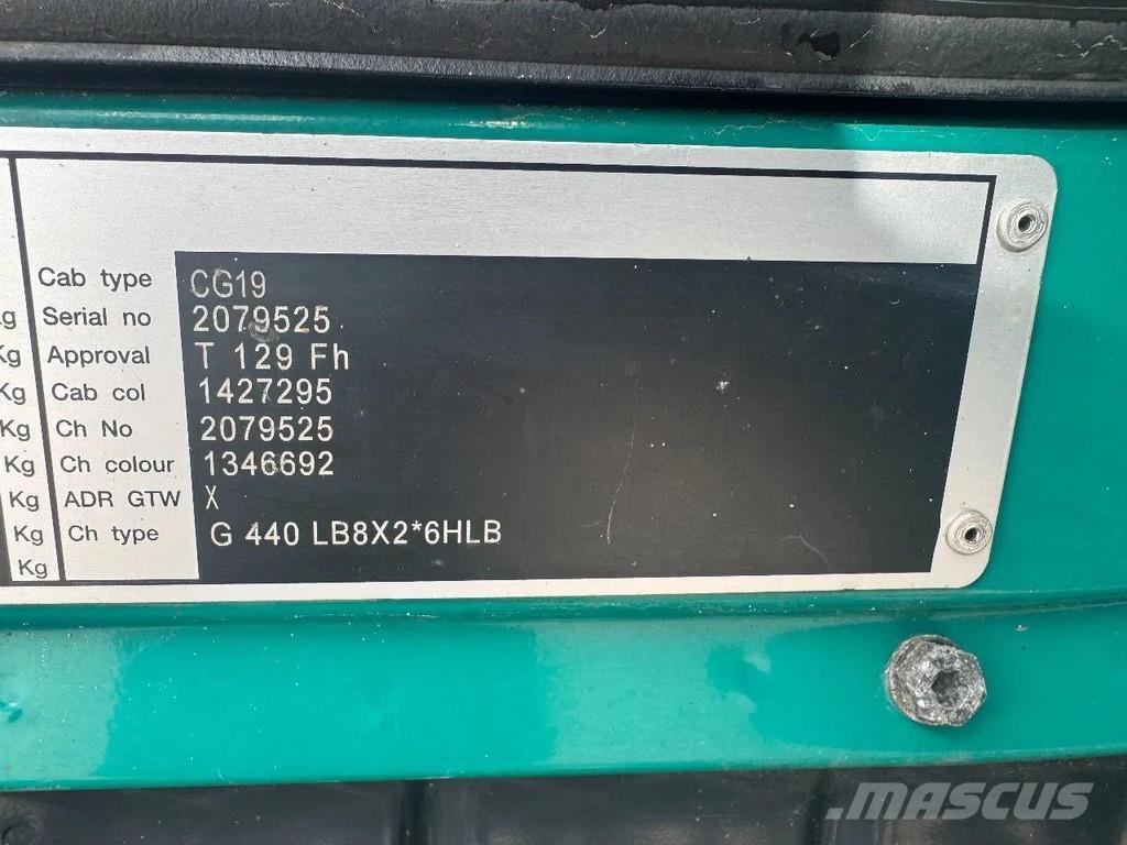 Scania G440 8X2 EURO 6 HMF 8520 + REMOTE CONTROL TWISTLOC رافعات صالحة لكل أنواع الطرق