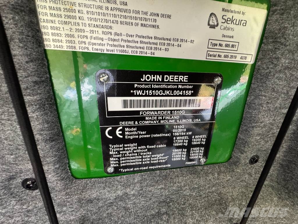 John Deere 1510 G Lesné traktory