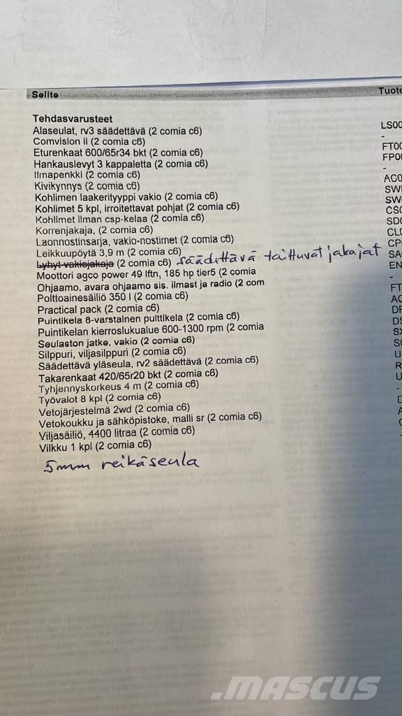 Sampo-Rosenlew C 6 Derliaus nuėmimo kombainai