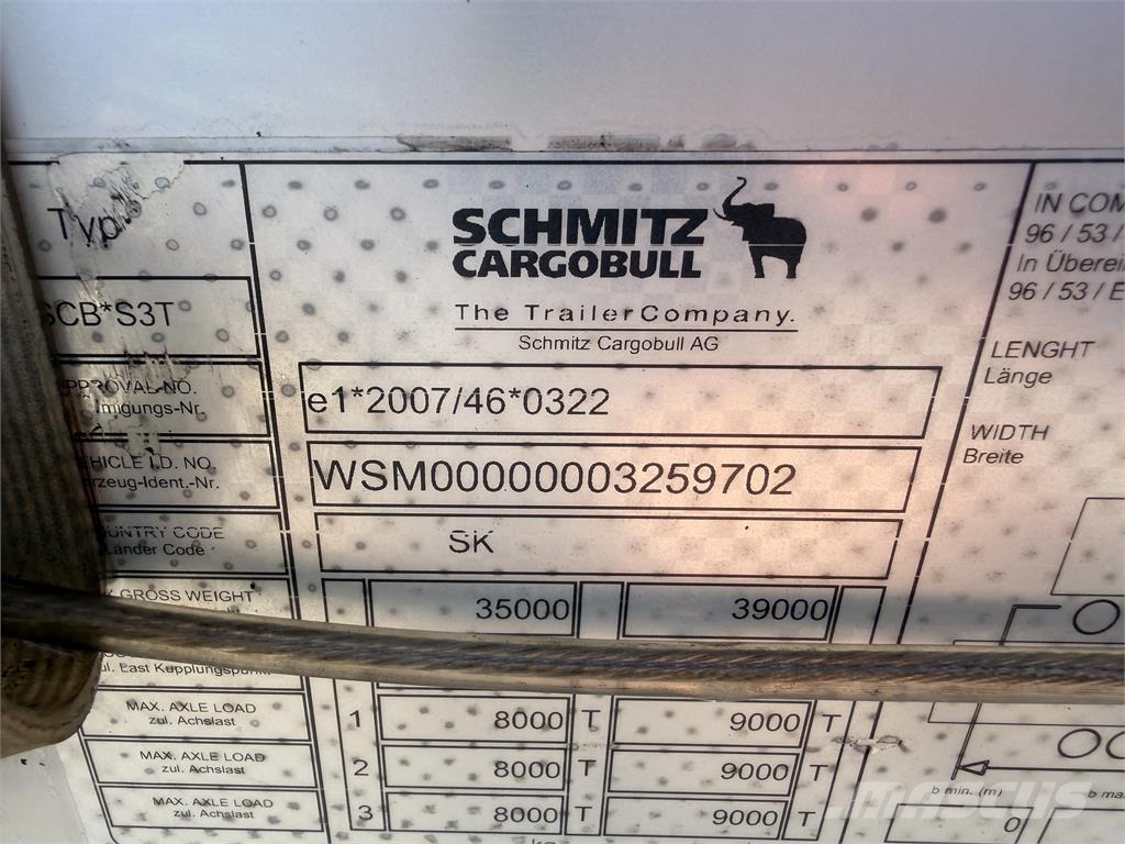 Schmitz Cargobull VIN 702 نصف مقطورات بباب جانبي