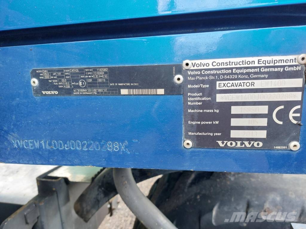 Volvo EW 140 D Kolesové rýpadlá