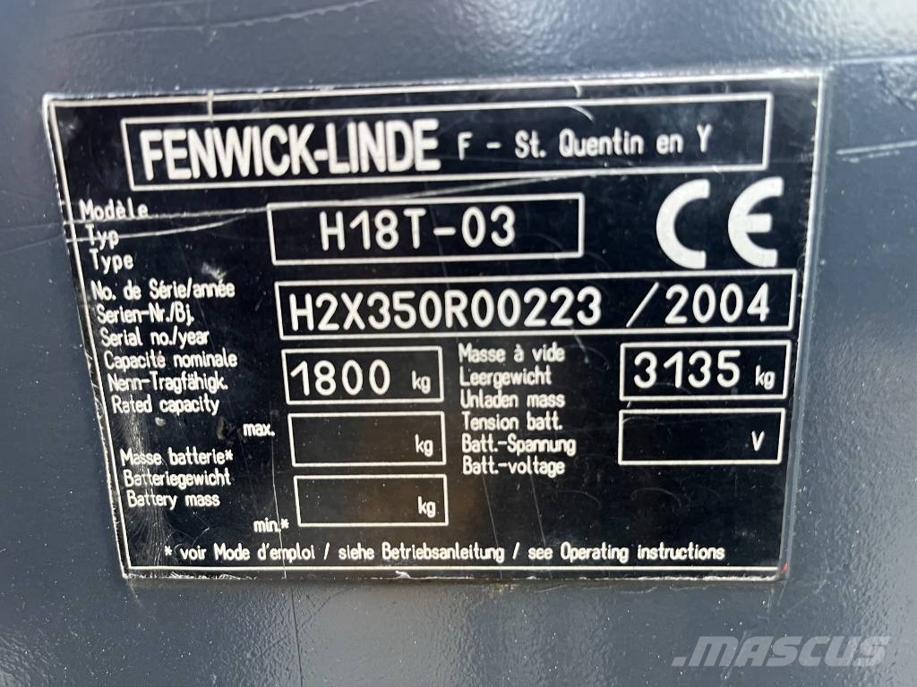 Linde H18T-03 V-3939 OB Plinski viljuškari