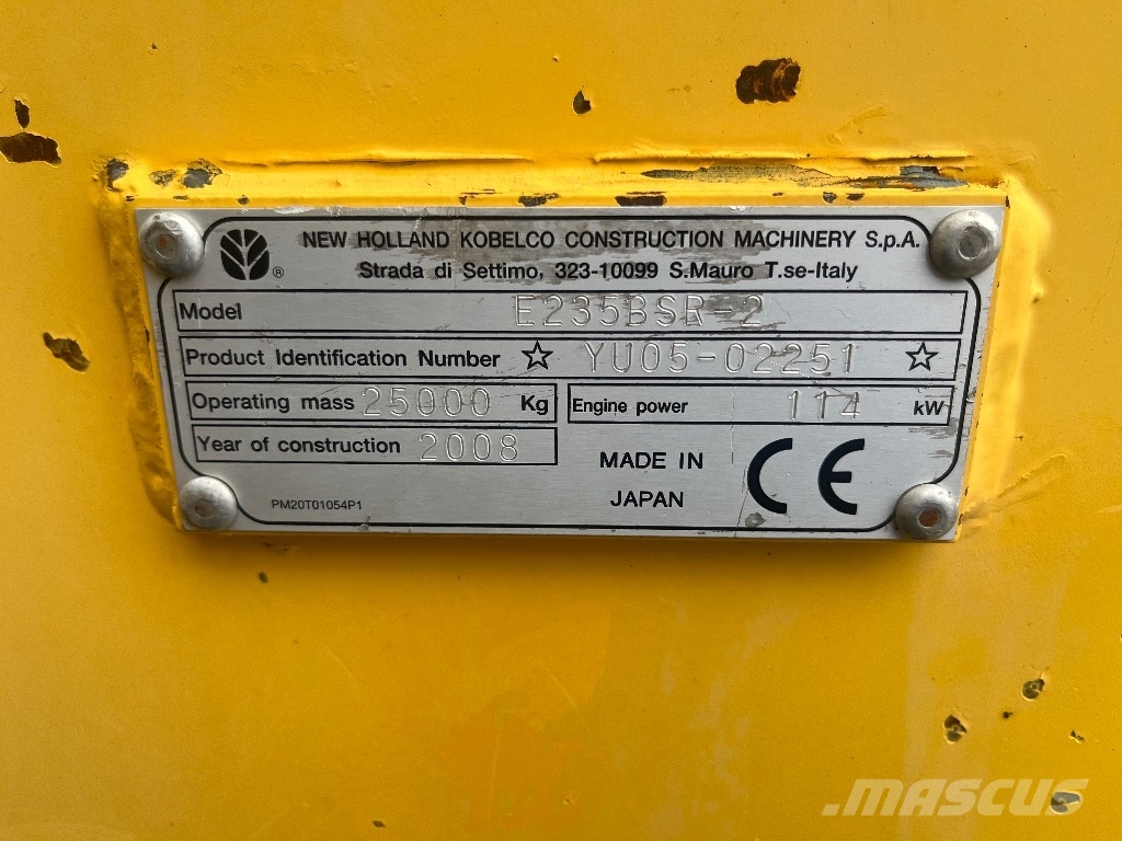 New Holland E 235 B SR / Pyörittäjä, Kauha, Rasvari Crawler excavators