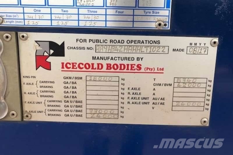  Ice Cold Bodies 2 x Tri axle Fridge trailers with Diger çekiciler