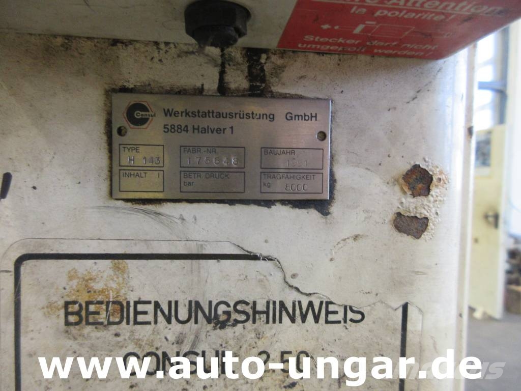 Consul 2.50 H143 Hebebühne 5t - 5.000kg KFZ Hebebühne LKW Noliktavu aprīkojums - cits