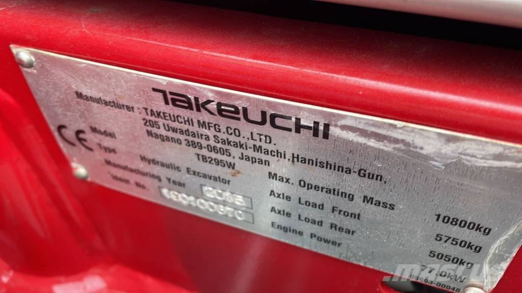 Takeuchi TB295W Wheeled excavators