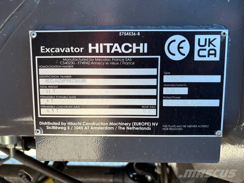Hitachi ZX 95 W-7, Uusi/Käyttämätön, Rasvari Bageri na kotačima