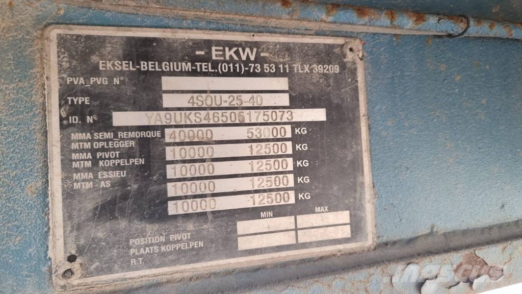 EKW 4SOU-25-40 نصف مقطورة مسطحة منخفضة