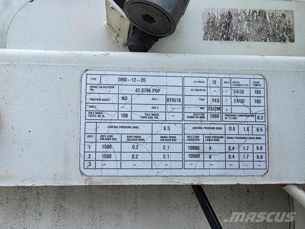 Groenewegen DRO 12-20 / LOADING LIFT STEERING AXLE /APK /TUV 0 Інші напівпричепи