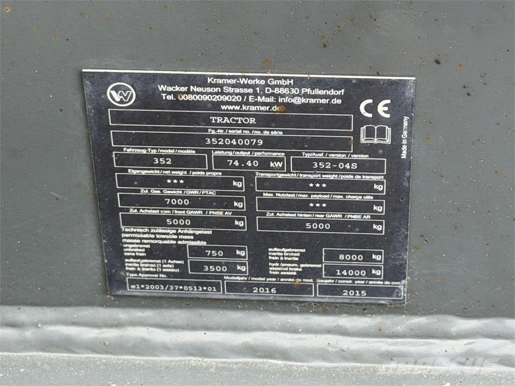 Kramer 8115 Cargadoras sobre ruedas