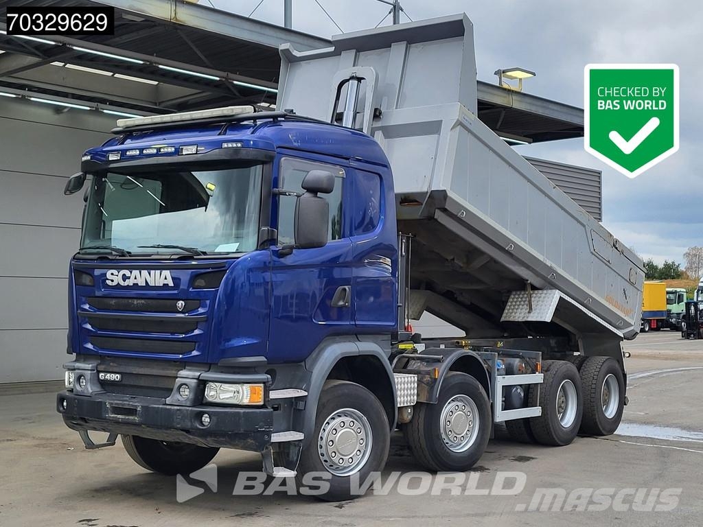 Scania G490 G 8X4 12m3 tipper Steelsuspension Big-Axle Re Camion benne