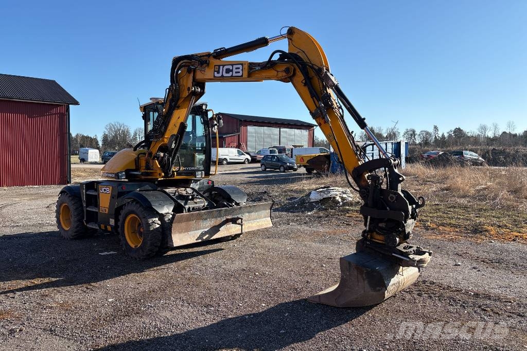 JCB Hydradig 110W inkl 3 skopor och Palmse kärra Hjulgravere