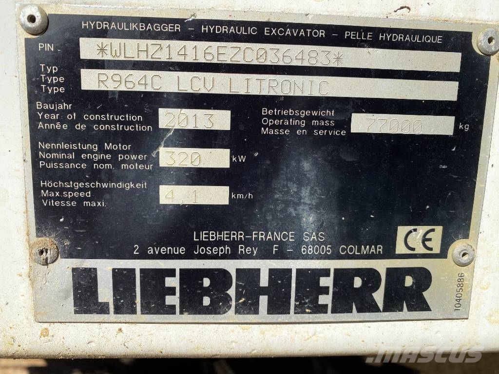 Liebherr R964 C-LCV LITRONIC Origine Française Εκσκαφείς με ερπύστριες